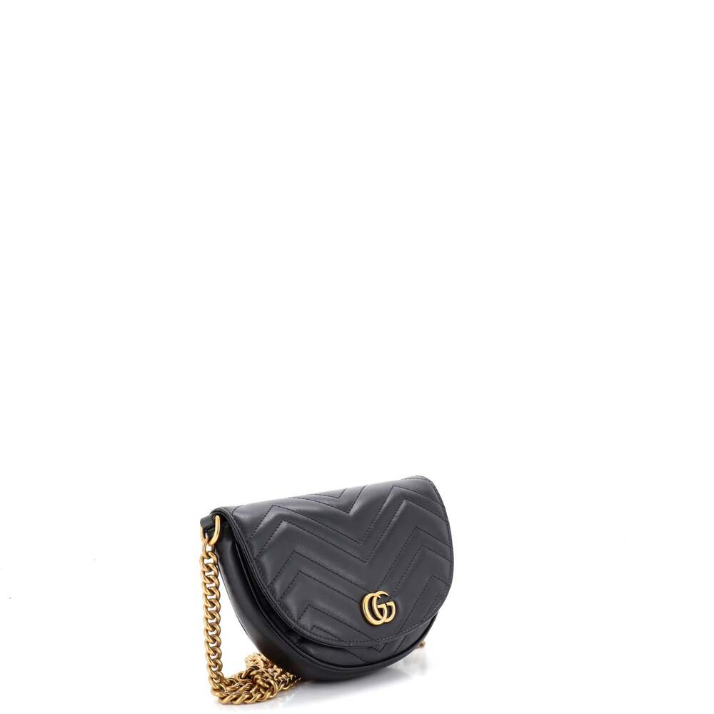 Gucci Gg Marmont Half Moon Flap #241077G16B - Picture 2 of 7